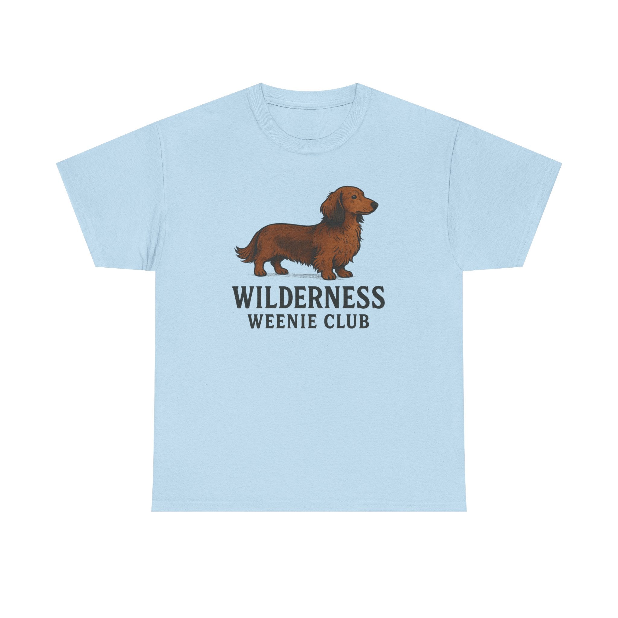 Dachshund T-Shirt — "Wilderness Weenie Club" Cute Outdoorsy Dog Tee