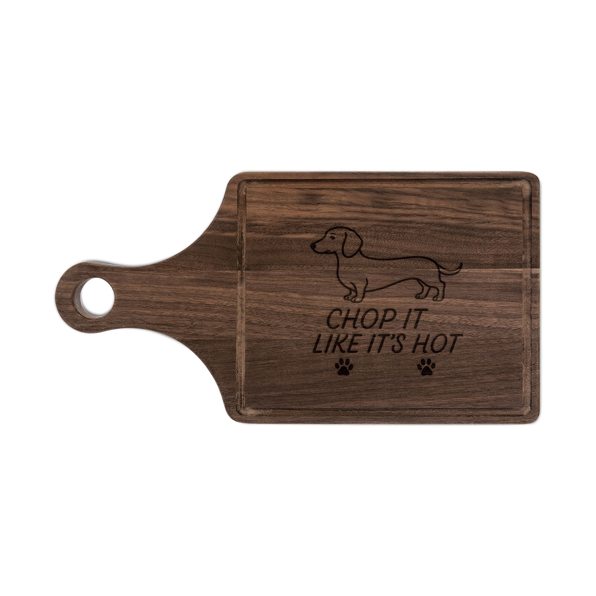 Dachshund Design cutting board walnut or maple wood