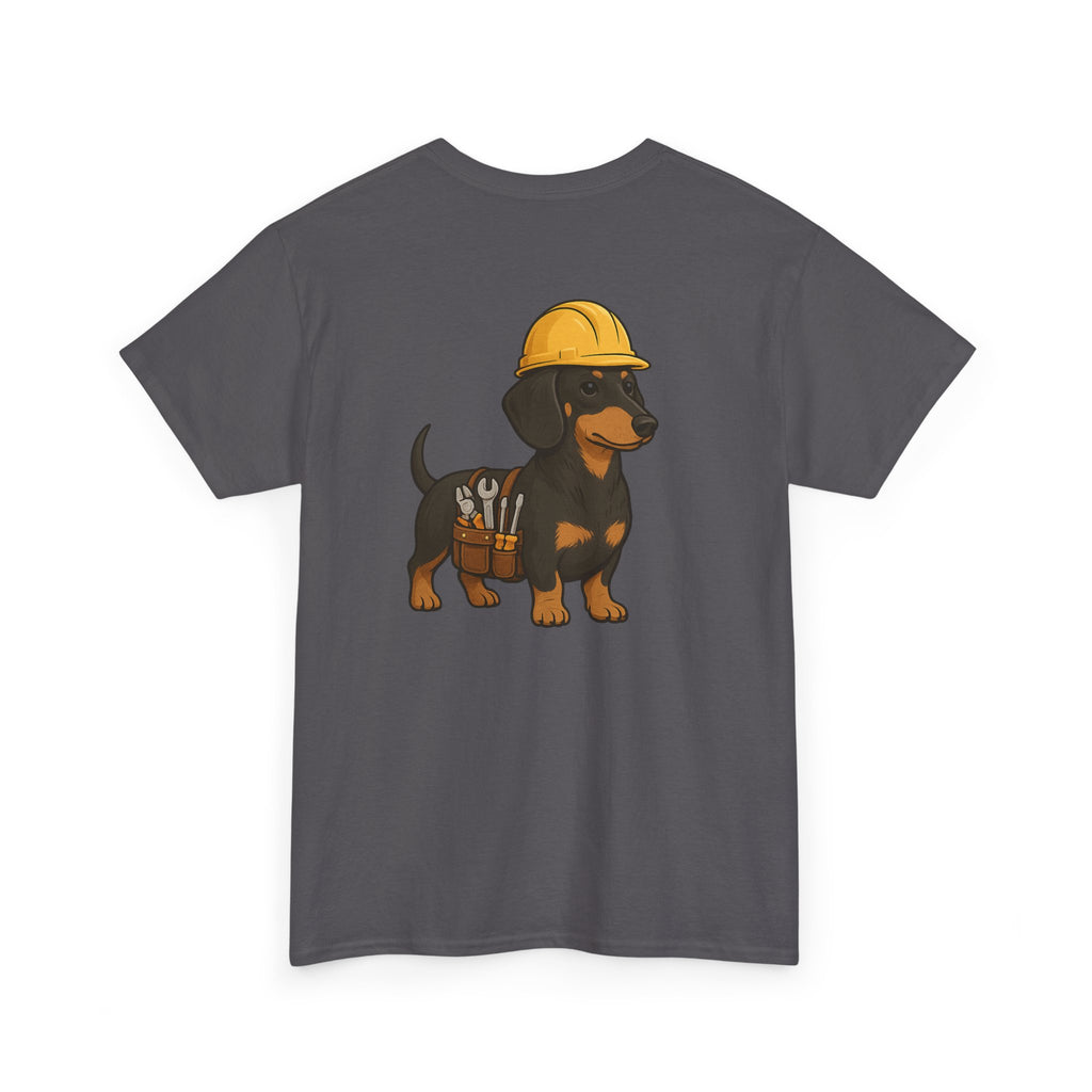 Dachshund Construction Crew Tee — Cute Dog Builder Graphic T-Shirt