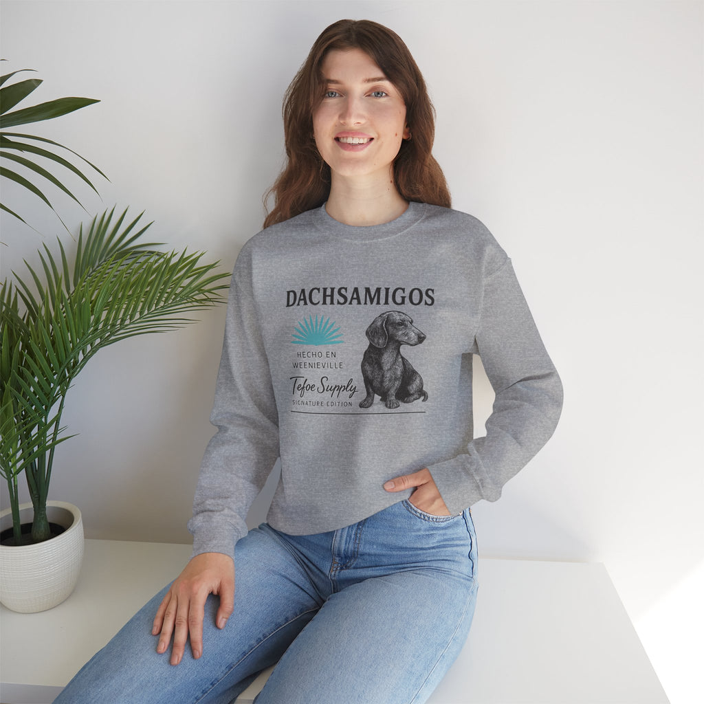 Dachsamigos Sweatshirt — Cute Dachshund Graphic Crewneck