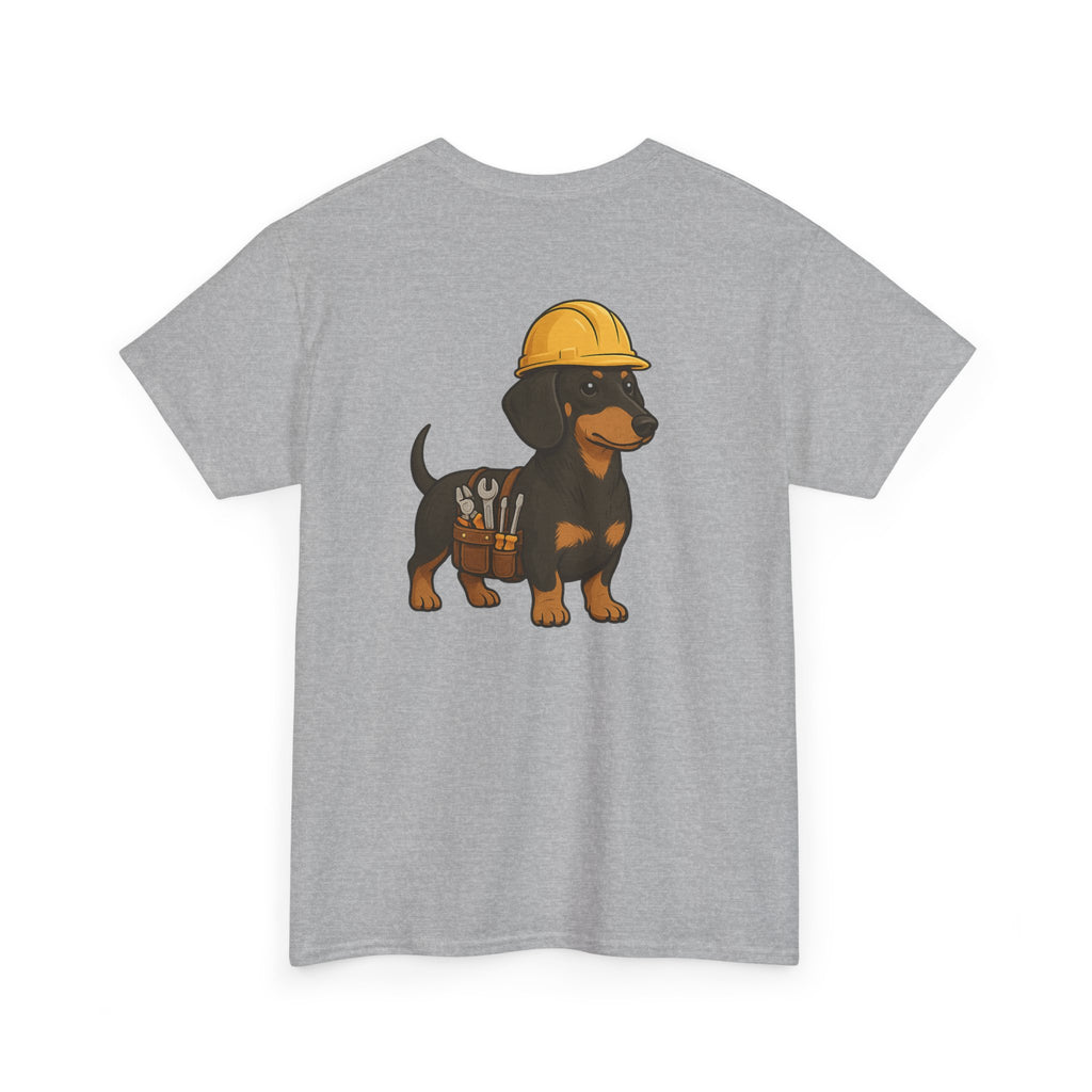 Dachshund Construction Crew Tee — Cute Dog Builder Graphic T-Shirt