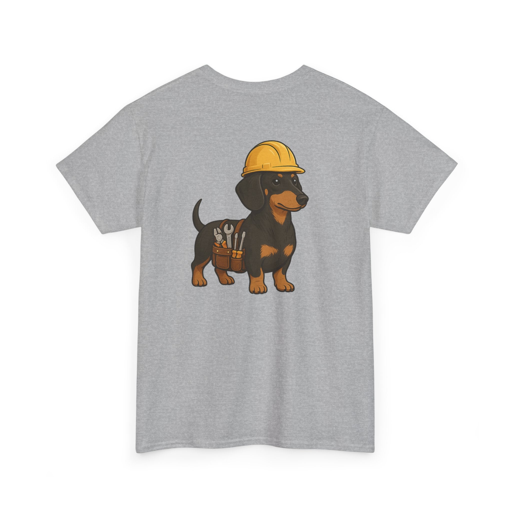 Dachshund Construction Crew Tee — Cute Dog Builder Graphic T-Shirt