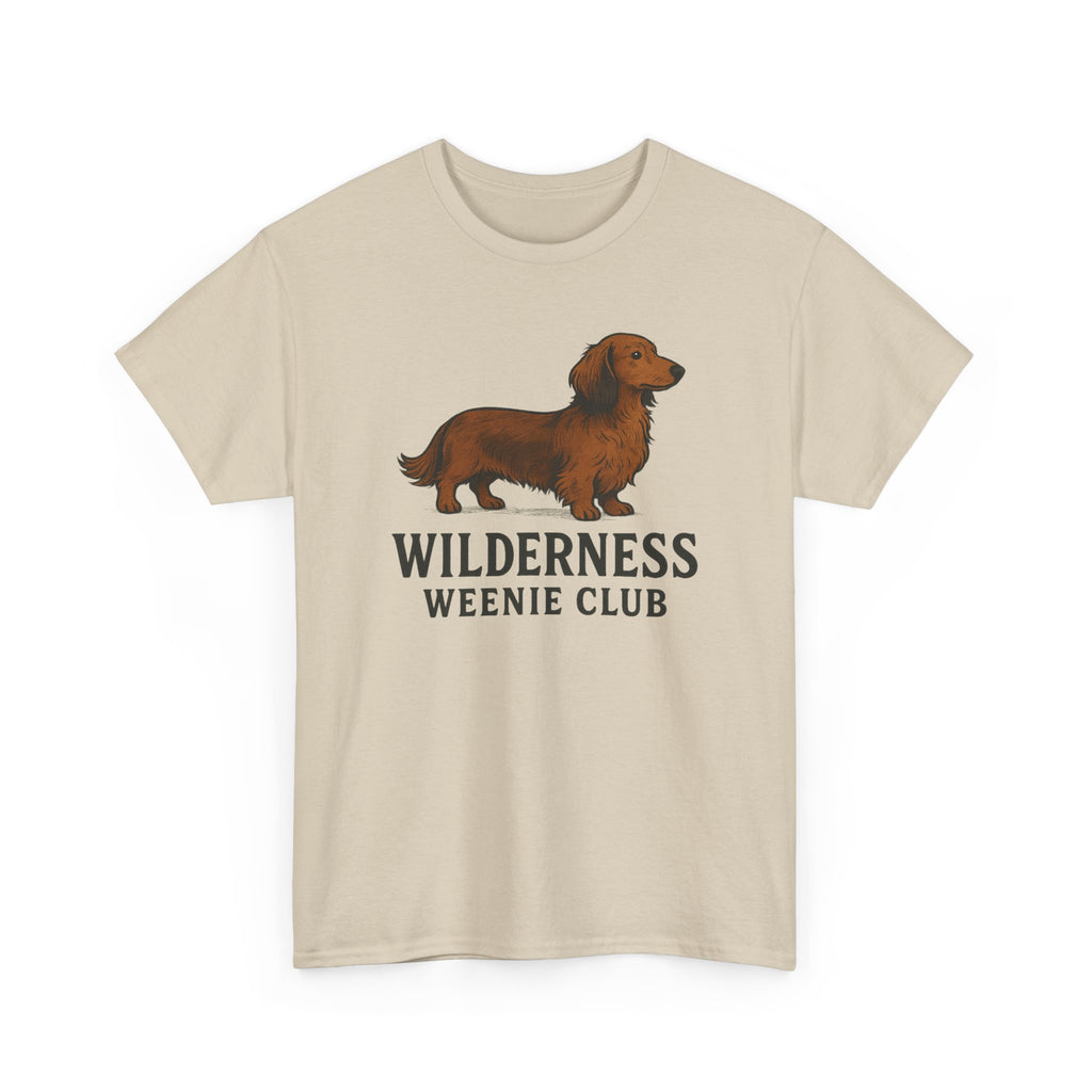 Dachshund T-Shirt — "Wilderness Weenie Club" Cute Outdoorsy Dog Tee