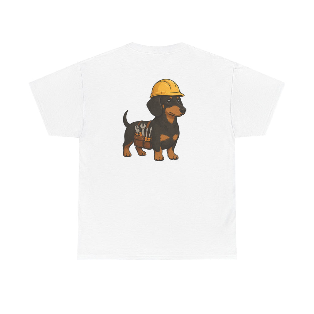 Dachshund Construction Crew Tee — Cute Dog Builder Graphic T-Shirt