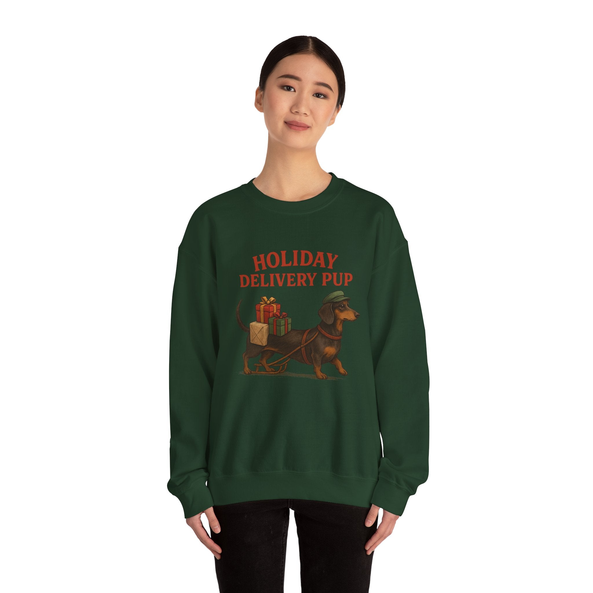 Holiday Delivery dachshund Sweatshirt – Dachshund Christmas Crewneck