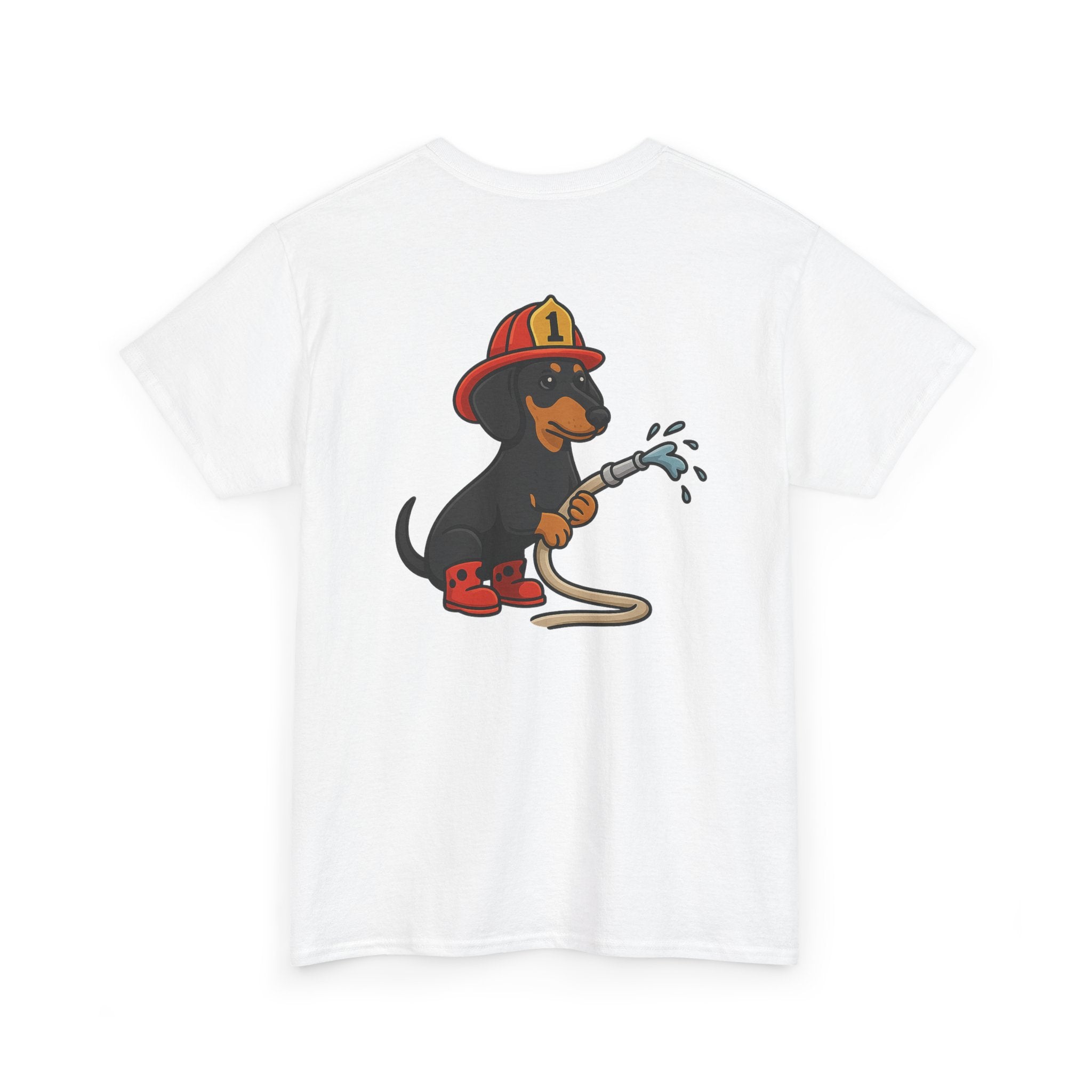 Firefighter Dachshund T-Shirt – "Fire Weenie" Cute Fireman Dog Tee