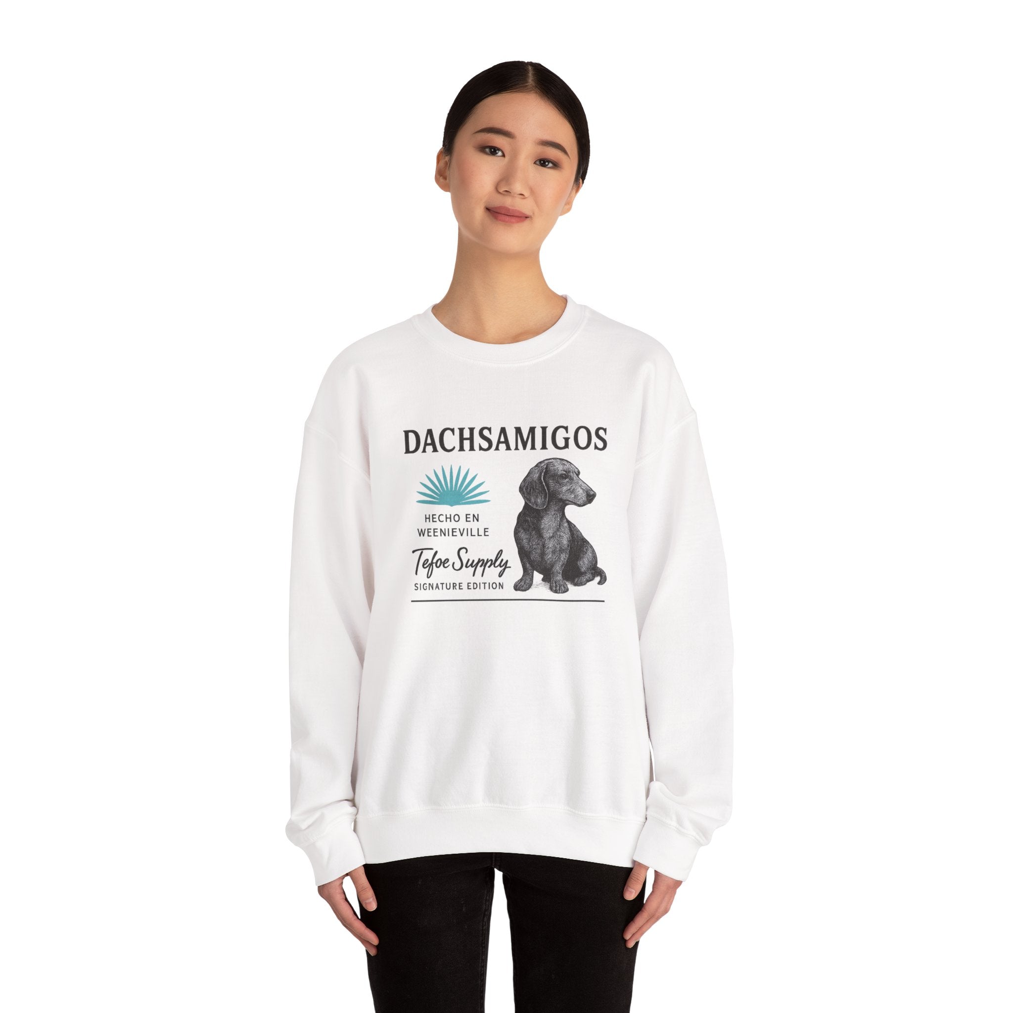 Dachsamigos Sweatshirt — Cute Dachshund Graphic Crewneck