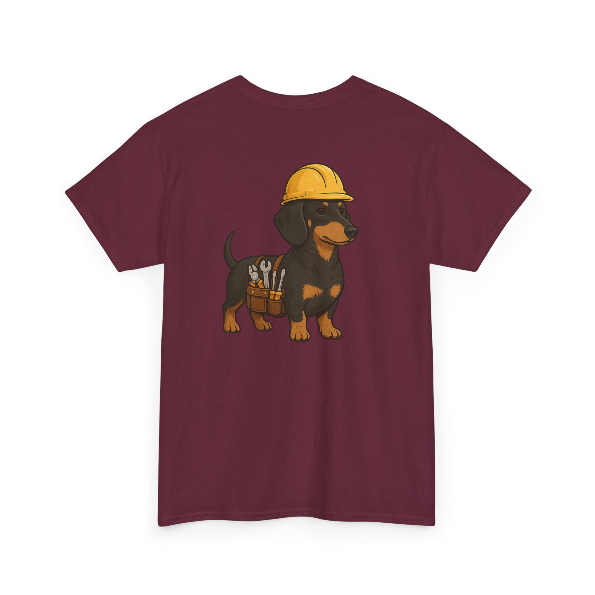 Dachshund Construction Crew Tee — Cute Dog Builder Graphic T-Shirt