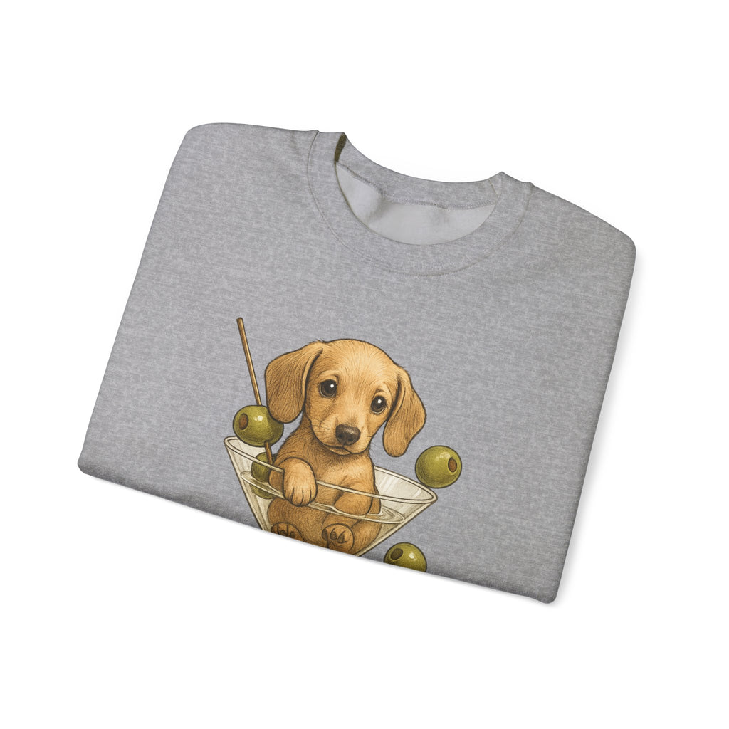 Dachshund Martini Sweatshirt — Wiener Dog Cocktail Crewneck