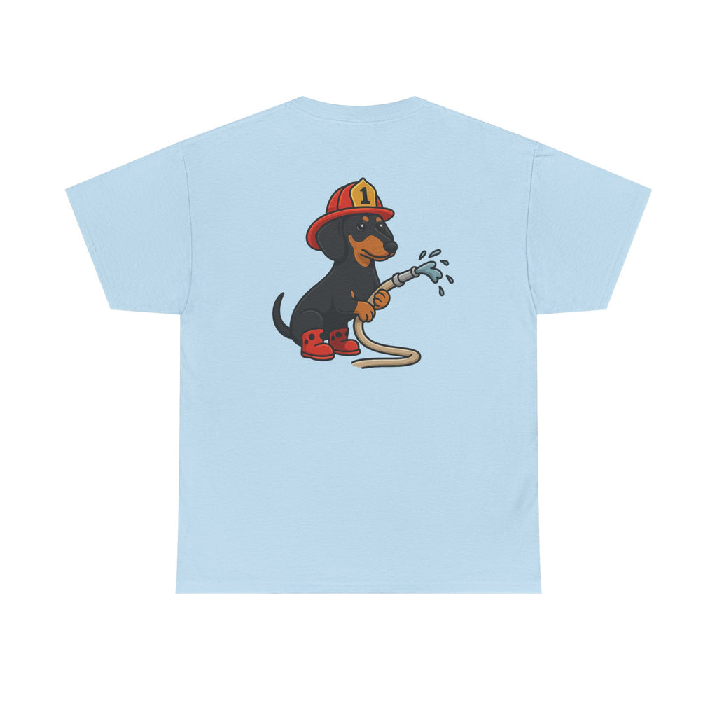 Firefighter Dachshund T-Shirt – "Fire Weenie" Cute Fireman Dog Tee