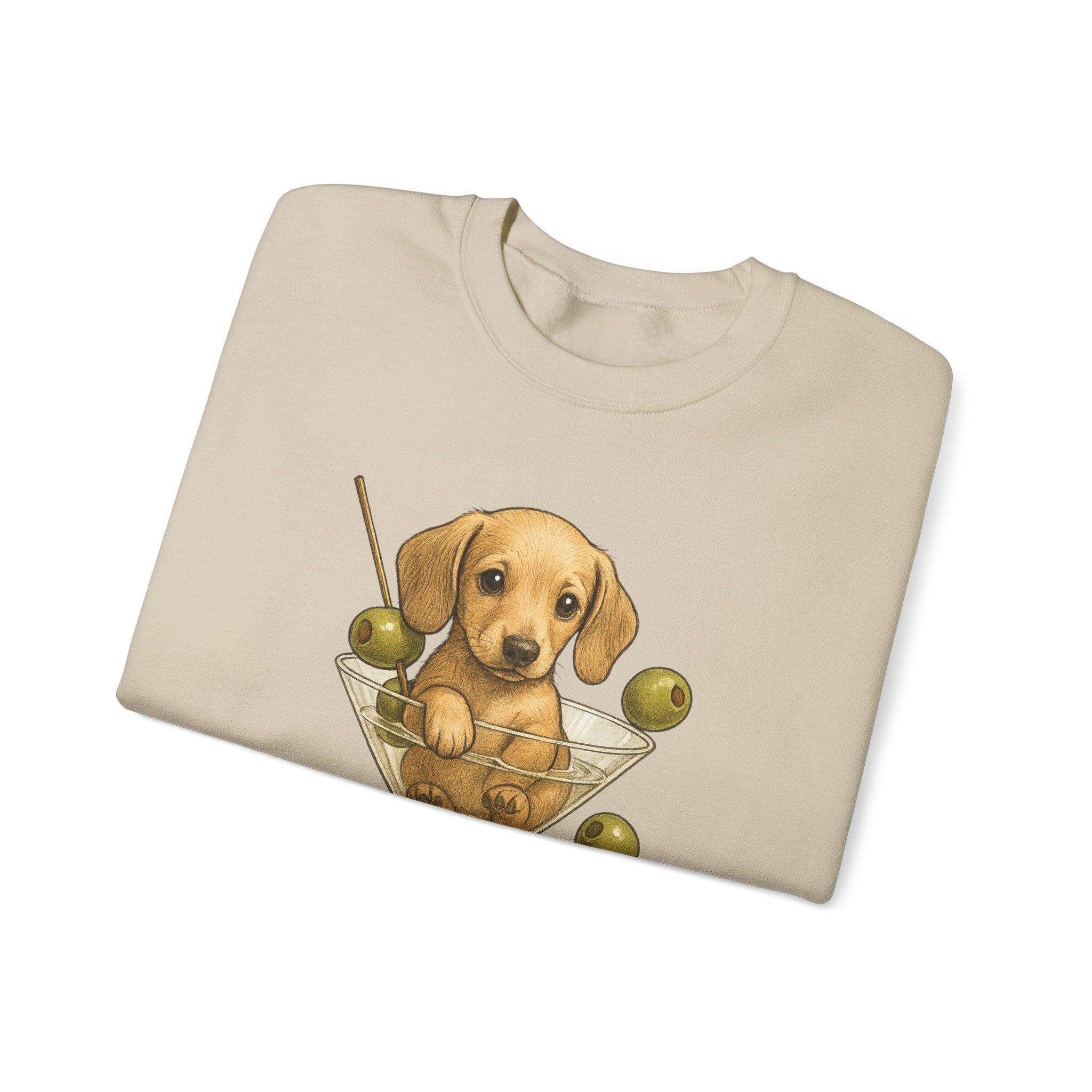 Dachshund Martini Sweatshirt — Wiener Dog Cocktail Crewneck